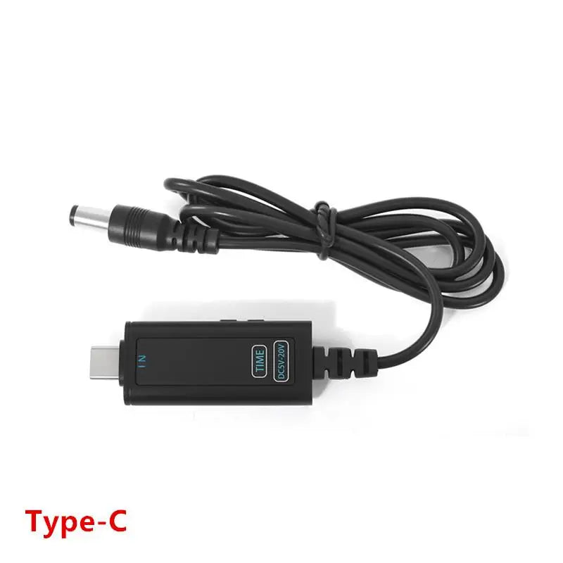 USB/Type-C to DC 5.5x2.5mm Adjustable Voltage Charging Cable Charging Cable Babs B