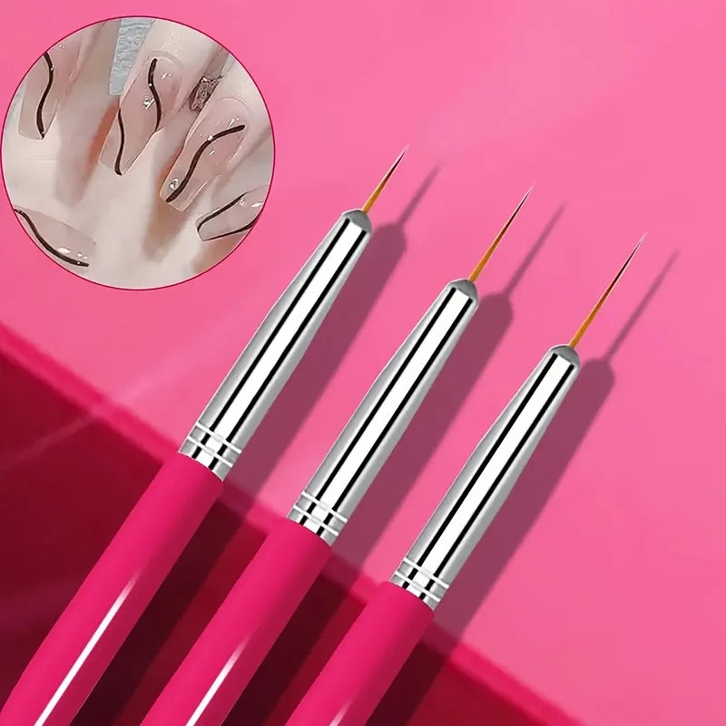 10-Piece Nail Art Brush Set – 3D Builder Gel & Acrylic Pens Nail Art Brush Set Babs