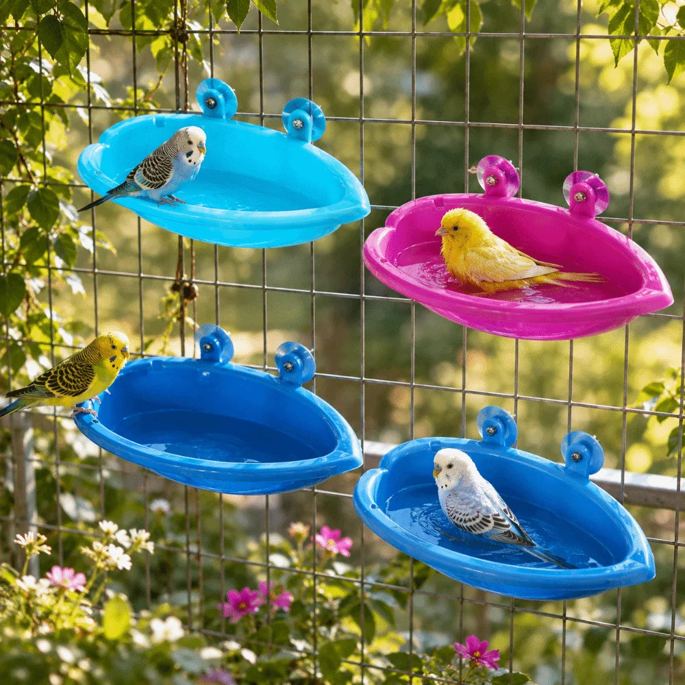 Bird Bath Bowl – 3-in-1 Feeder, Drinker & Shower for Cages Bird Bath Bowl Babs