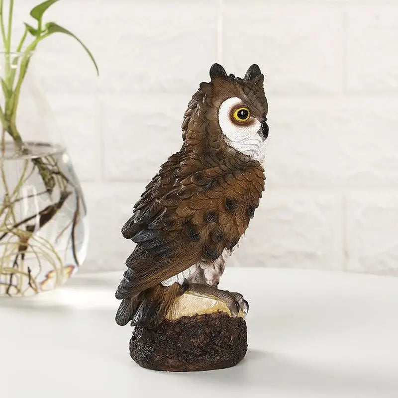 Resin Bionic Owl Garden Figurine – Outdoor Porch & Yard Décor Garden Figurine Babs