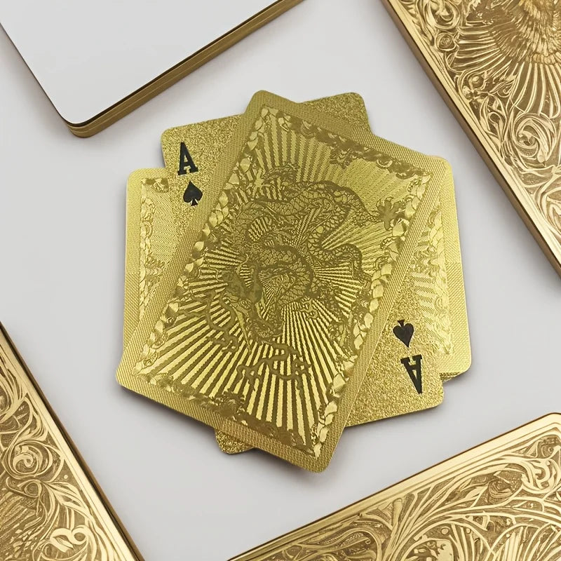 Matte Golden Dragon PVC Playing Cards – Durable Hardened Deck PVC Playing Cards Babs