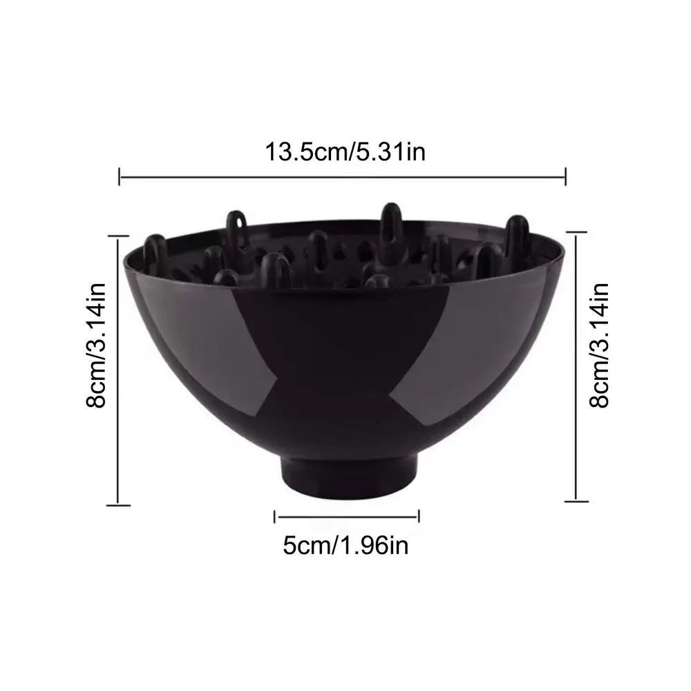Universal Adjustable Hair Diffuser for Curly Hair Styling Hair Diffuser Attachment Babs Black 1pcs