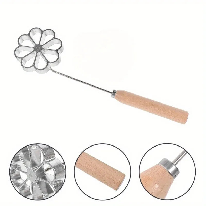 Non-Stick Aluminum Frying Mold Set with Wooden Handle Frying Mold Set Babs