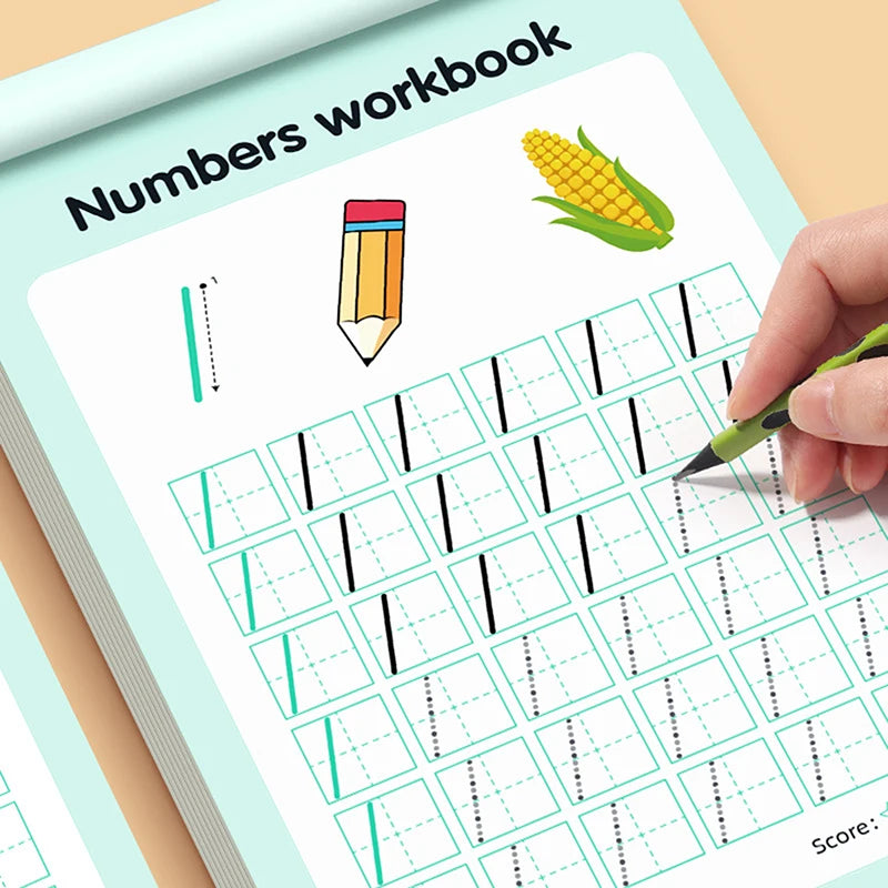 Kids Number Writing Math Workbook – 48 Pages, Ages 3–6 Kids Math Workbook Babs