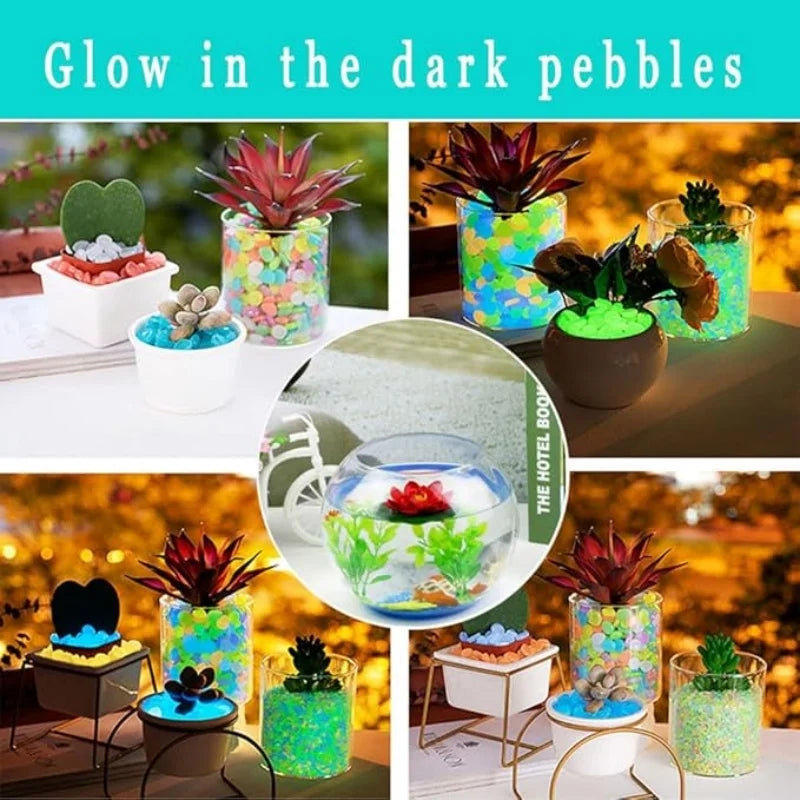 10,000 Pcs Luminous Fluorescent Sand Stones – Garden & Aquarium Decorative Luminous Stones Babs