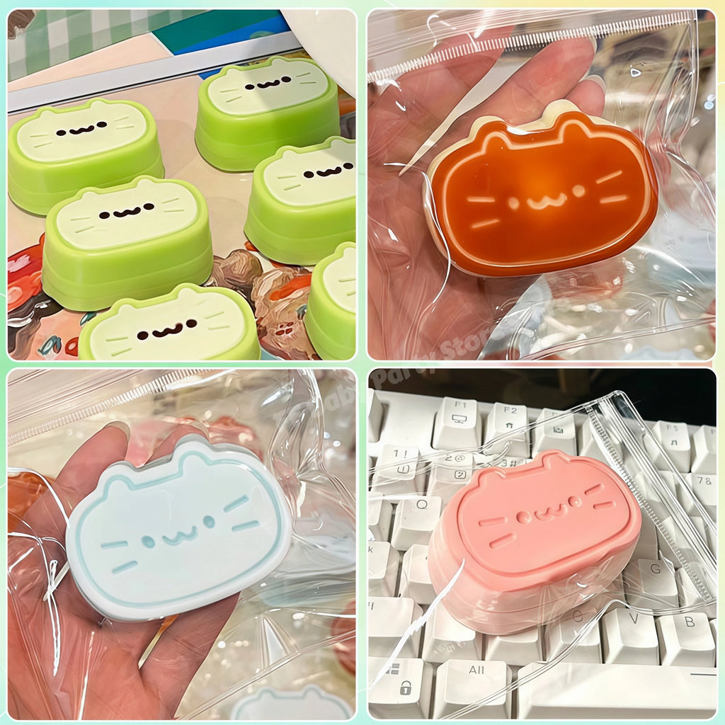 Pudding Cat Mochi Squishy Fidget Toy – Soft Kitty Squeeze Toy Squishy Fidget Toy Babs