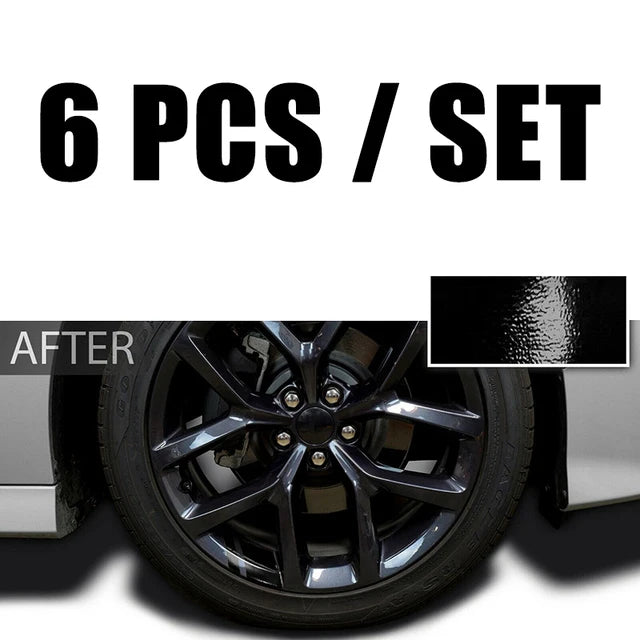 6Pcs Reflective Wheel Rim Vinyl Decals – Racing Stripe Stickers 16–21" Wheel Rim Decals Babs black