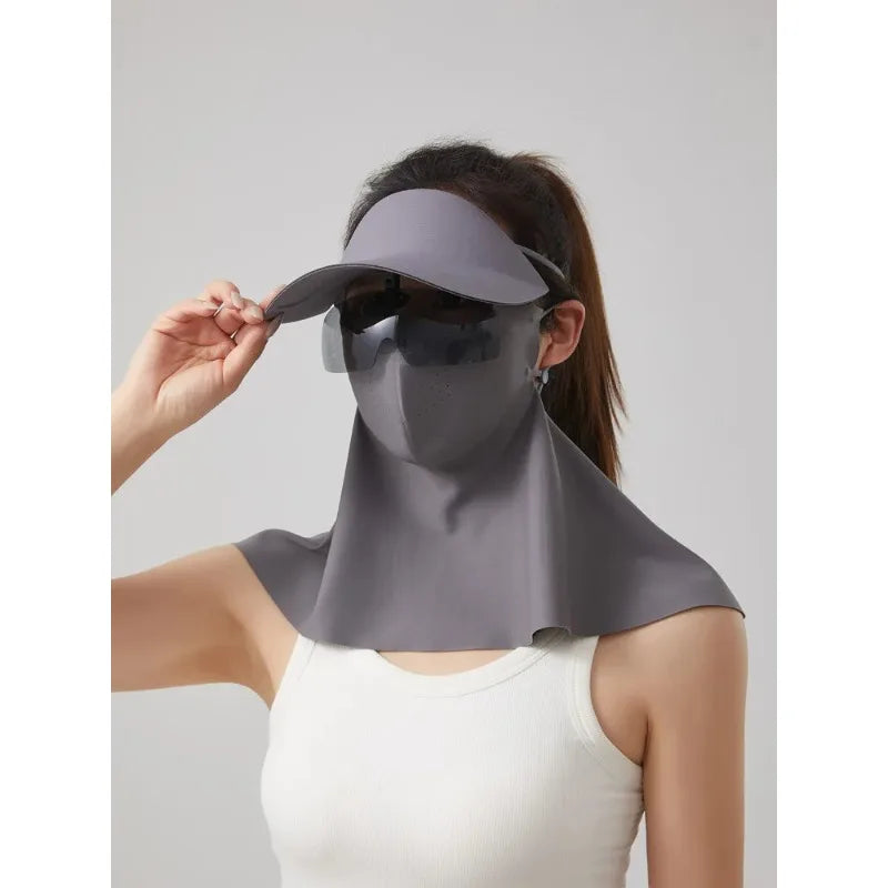 3-in-1 UPF 50+ Wide Brim Sun Hat – Detachable Neck & Face Cover UV Protection Sun Hat Babs Dark gray Average size
