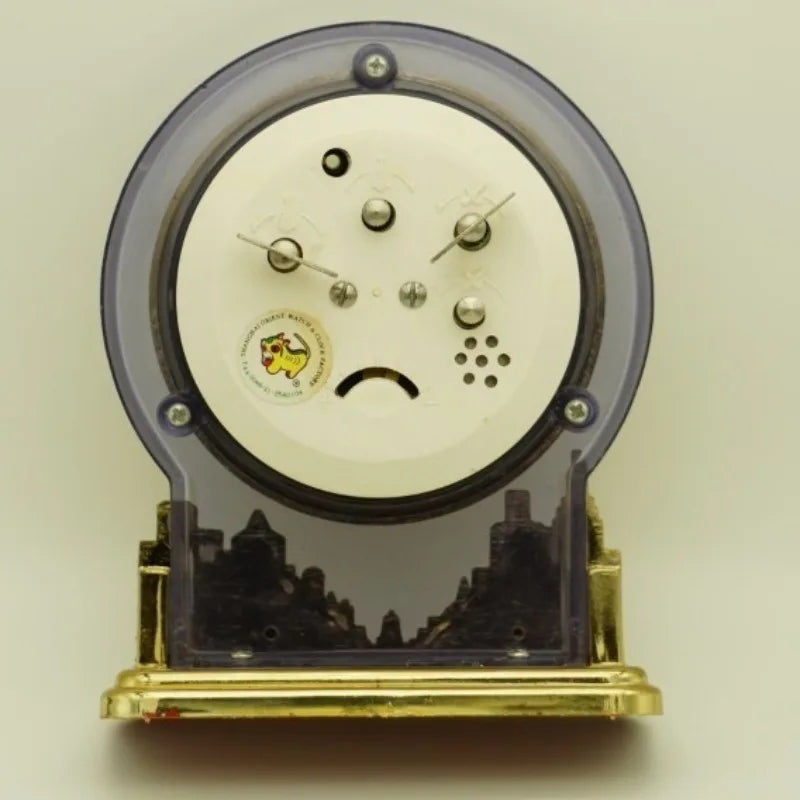 Retro Gold Metal Desk Clock – Antique Tabletop Home Décor Decorative Desk Clock Babs