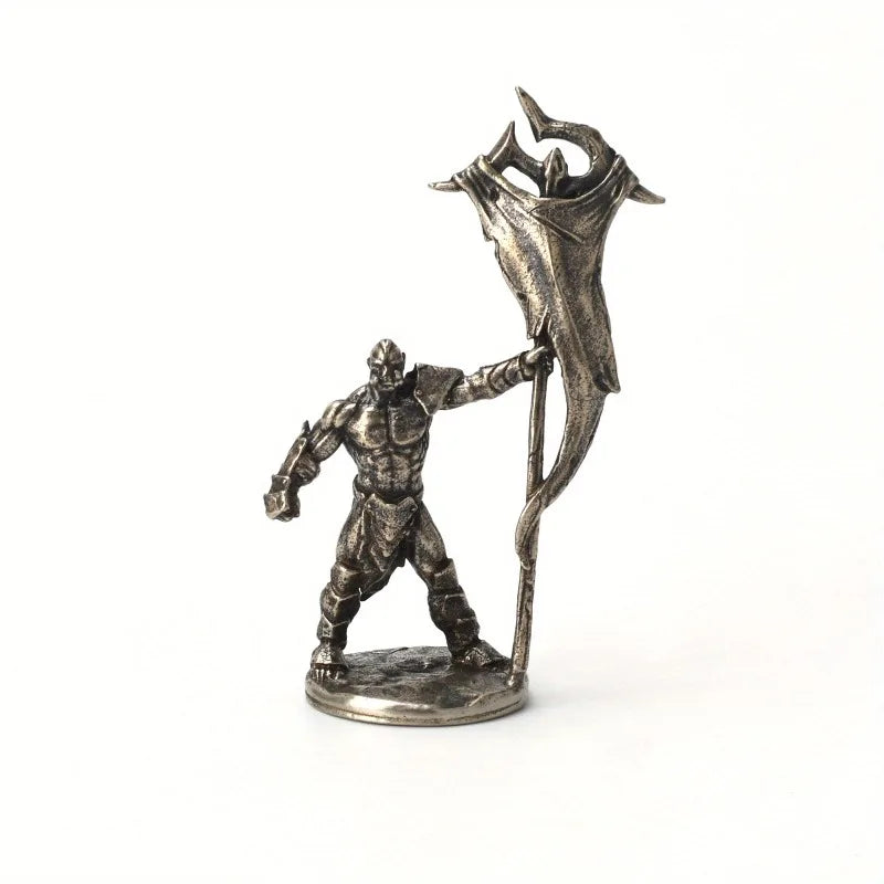 Vintage Brass Orc Miniature Figurine – Desktop Fantasy Ornament Miniature Figurine Babs 1pcs
