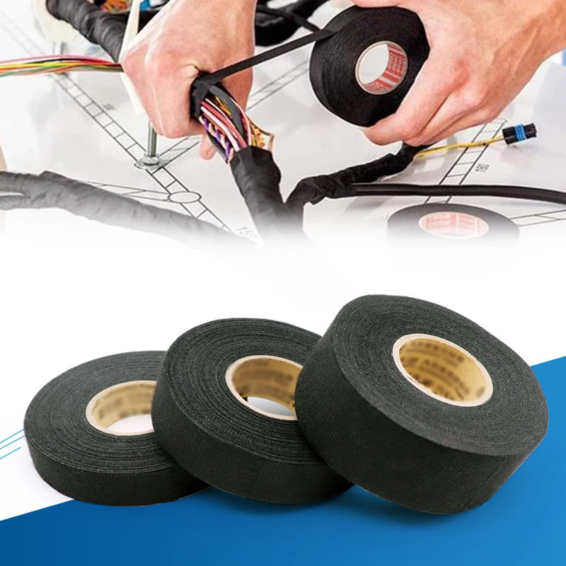 15M Heat-Resistant Car Wiring Harness Cloth Tape – 9/19/25MM Wiring Harness Tape Babs