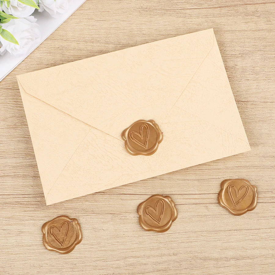 20pcs Heart Wax Seal Stickers – Wedding & Gift Envelope Decor Decorative Wax Seal Stickers Babs