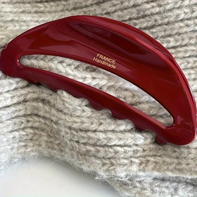 Red Acetate Hair Claw Clip – Glossy Finish for Women Hair Claw Clip Babs