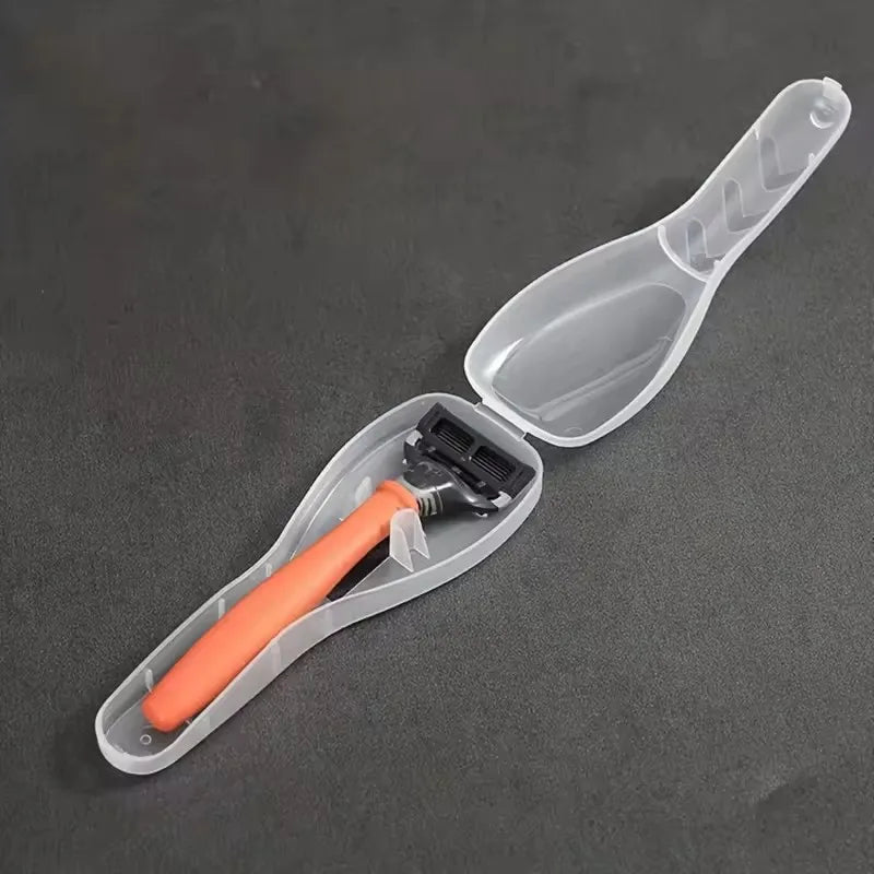 Travel Razor Case – Clear Portable Plastic Shaver Protector Box Razor Travel Case Babs