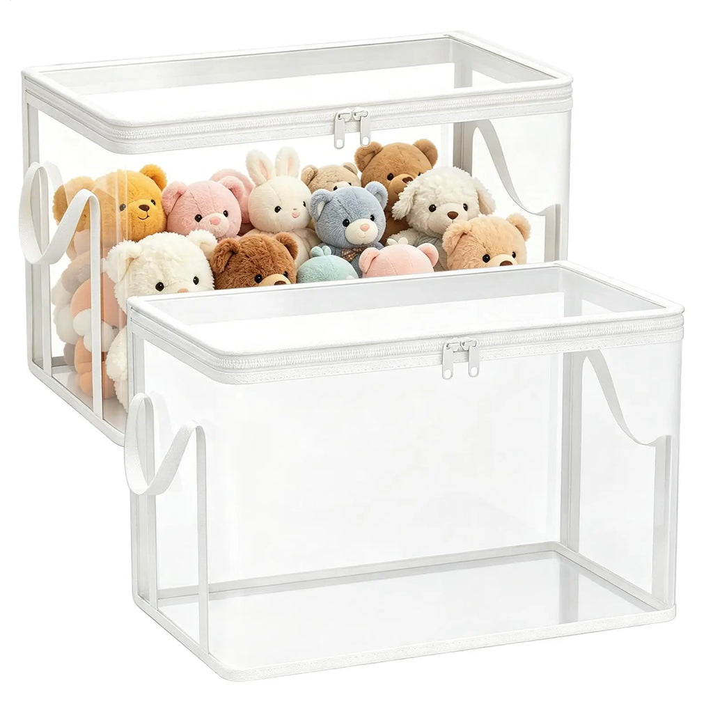 PVC Transparent Toy Storage Bag – Waterproof Organizer (2pc) Toy Storage Basket Babs