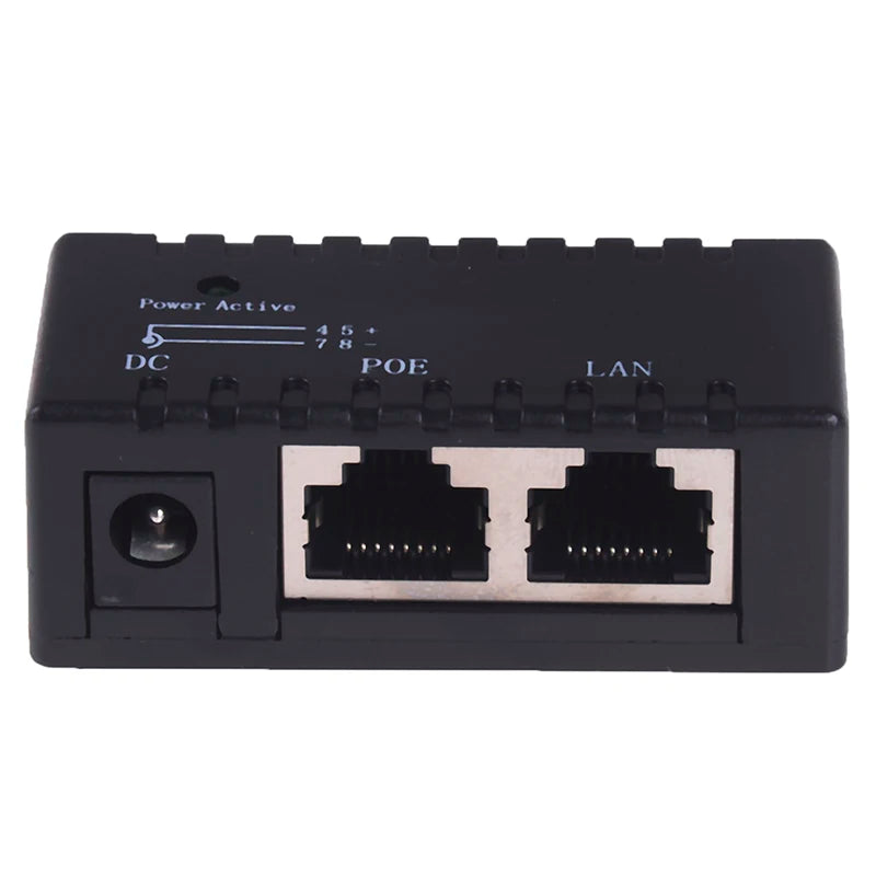 Passive PoE Injector 12V–48V for IP Camera, VoIP & Network AP PoE Network Injector Babs One Size