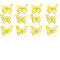 3D Gold Hollow Butterfly Wall Decor – Party & Wedding (12-48pcs) Party Wall Decorations Babs Gold Foil 12pcs