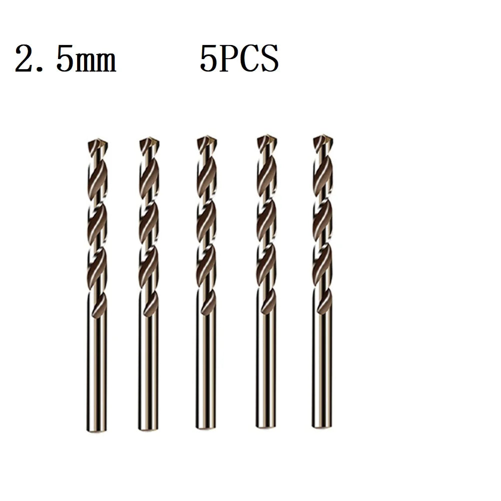 5-Piece M35 Cobalt HSS Drill Bit Set 1–4mm – Metal & Wood Cobalt Drill Bit Set Babs 2.5mm 5PCS
