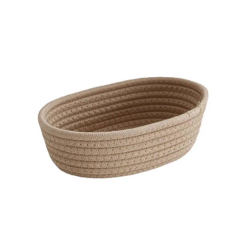 Nordic Cotton Rope Woven Storage Basket – Desktop Organizer Woven Storage Basket Babs