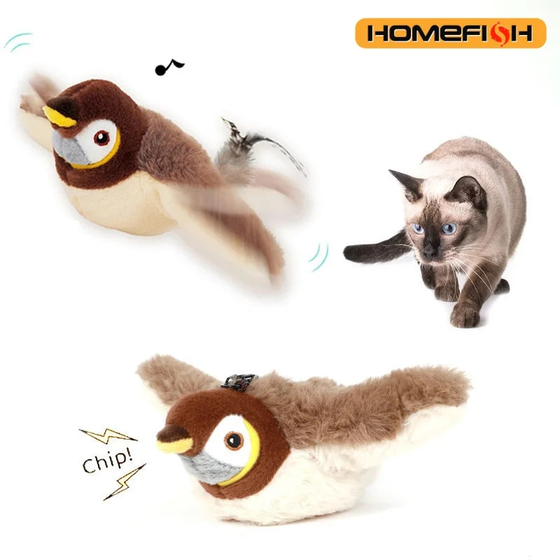 Interactive Electric Bird Cat Toy with Catnip | USB Rechargeable Interactive Cat Toy Babs