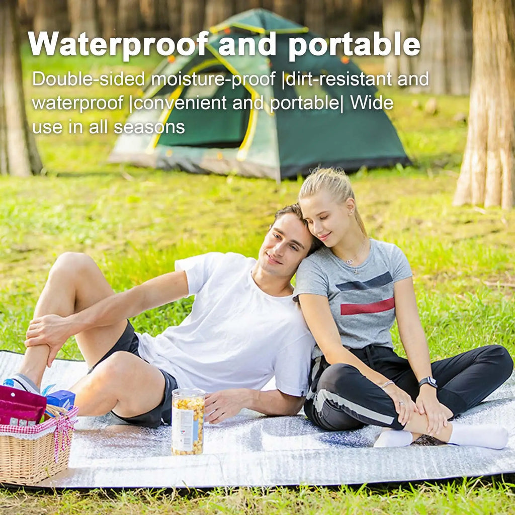 Aluminum Foil Camping Mat – Waterproof Picnic & Hiking Pad Camping Sleeping Mat Babs