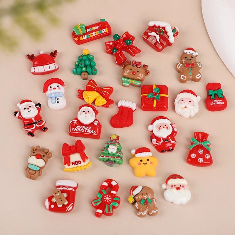 Resin Christmas Fridge Magnets – Santa, Snowman & Xmas Tree Set Christmas Fridge Magnets Babs