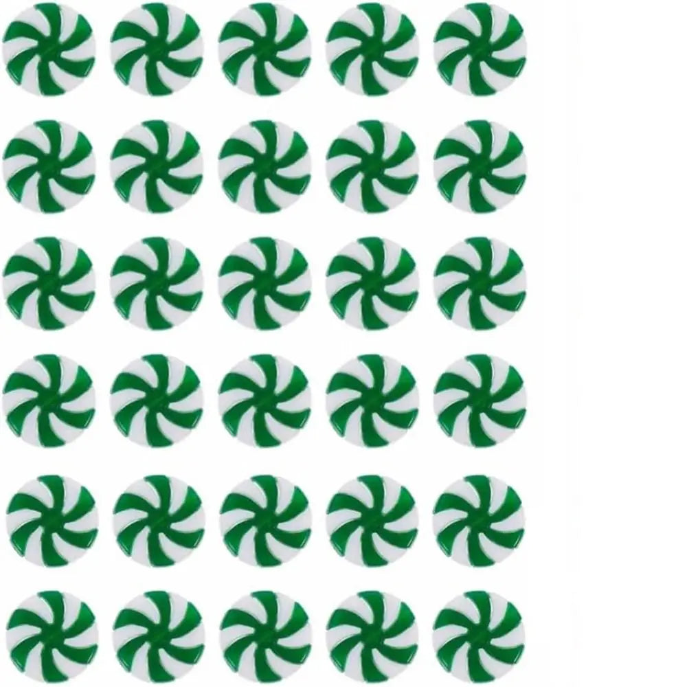 30/50pcs 3D Christmas Candy Ornaments – 4 Color Xmas Tree Pendants Christmas Tree Ornaments Babs green-30pcs 1.38inch