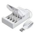 Alasicka AA AAA Battery Charger 4 6 8 Slots Ni-MH Ni-Cd Battery Charger Babs 4 slots USB