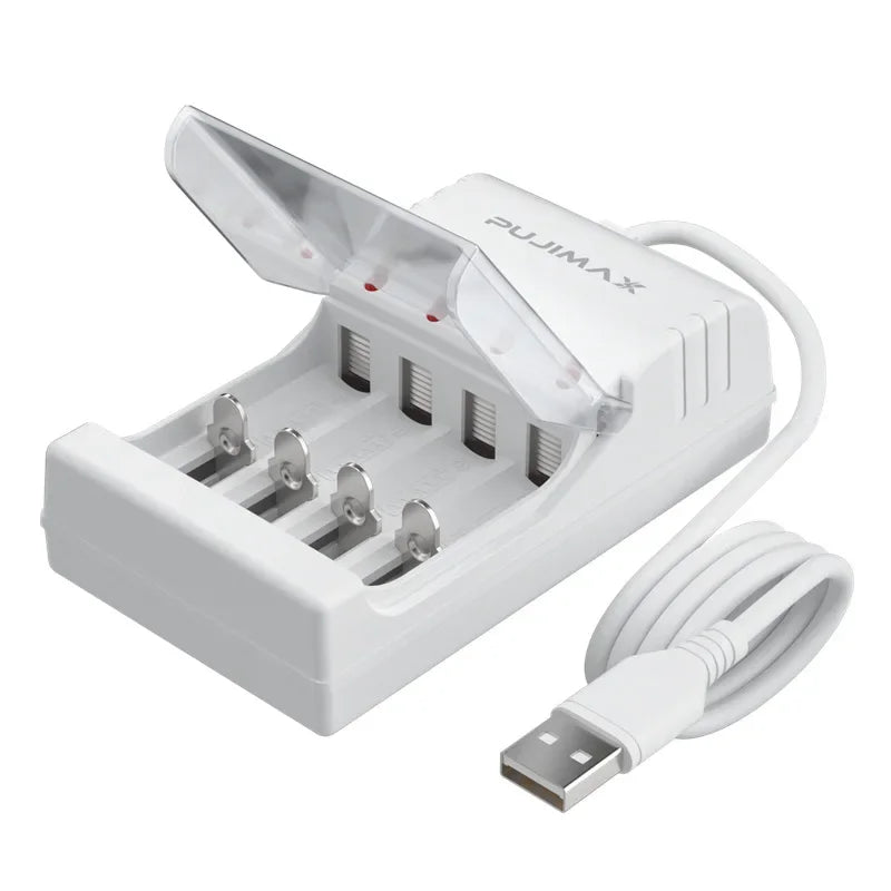 Alasicka AA AAA Battery Charger 4 6 8 Slots Ni-MH Ni-Cd Battery Charger Babs 4 slots USB