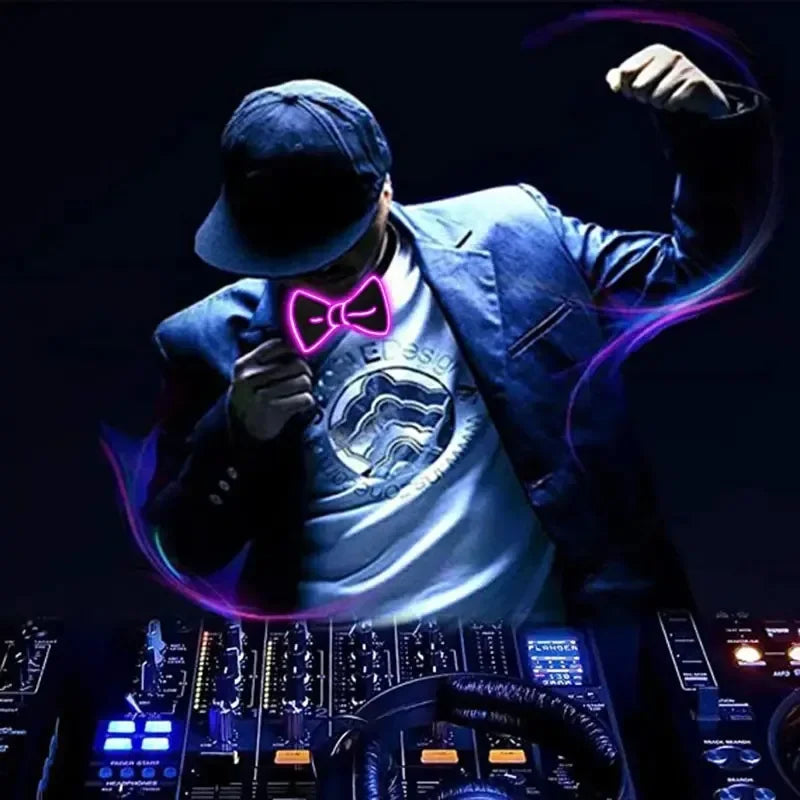 LED Light-Up Bow Tie & Suspenders Set for Parties LED Party Accessories Babs
