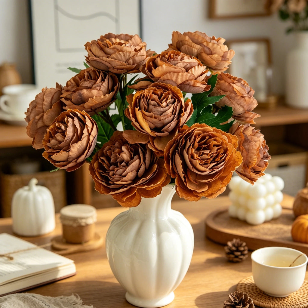 Silk Peony Artificial Flowers for Weddings & Home Décor Artificial Silk Flowers Babs