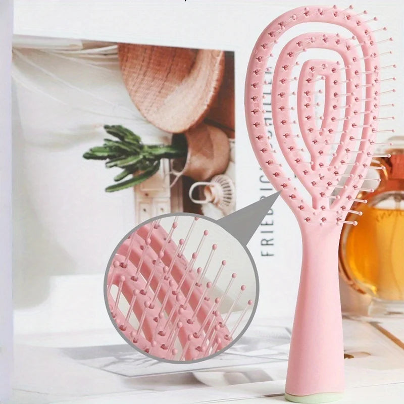 Detangler Hair Brush – Wet & Dry Soft Bristle Travel Brush Detangling Hair Brush Babs