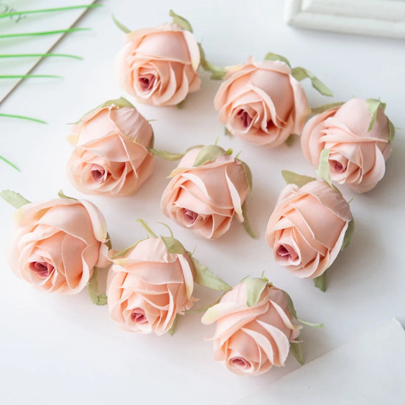 Silk Rose Heads 40/80pcs – Wedding & DIY Home Decor Artificial Silk Flowers Babs Color 6 80 Pcs