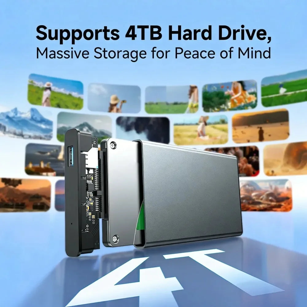 USB 3.0 Type-C 2.5" SATA SSD HDD Enclosure – Aluminum, 5Gbps HDD Enclosure Babs