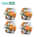 3D Magnetic Maze Cube Puzzle – Transparent Brain Teaser Fidget Toy Brain Teaser Puzzle Babs Yellow-4pcs