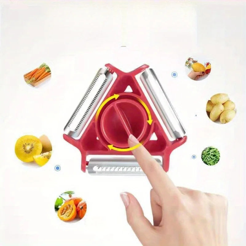 3-in-1 Vegetable Peeler, Shredder & Grater – Stainless Steel Vegetable Peeler Grater Babs