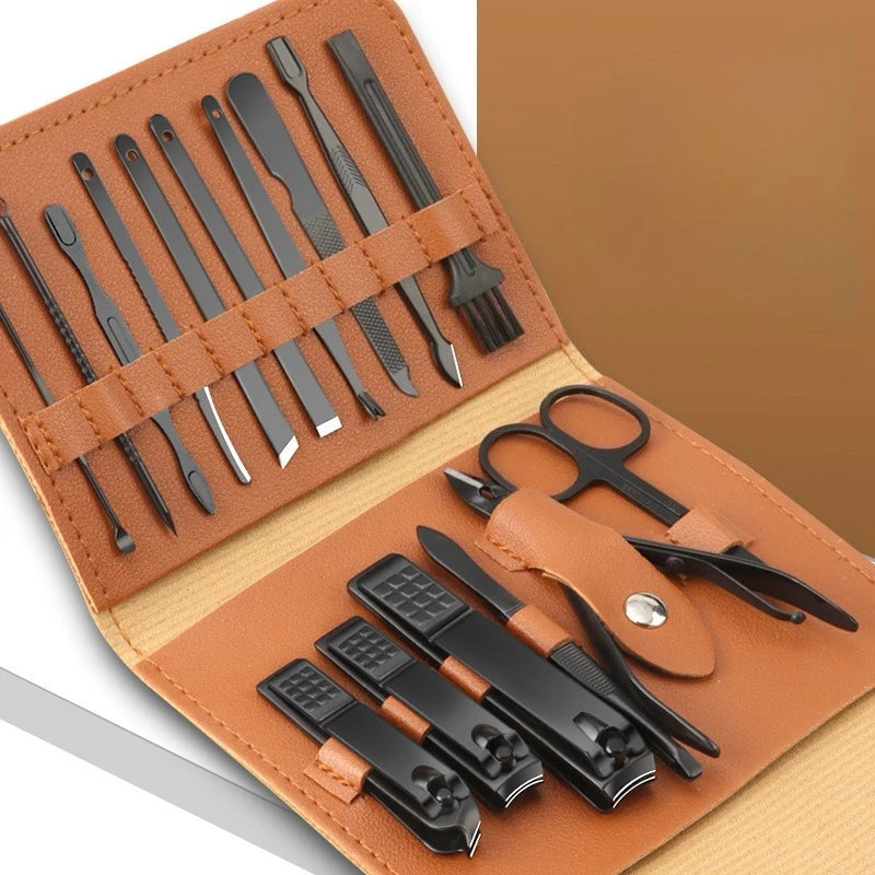 16-Piece Manicure Pedicure Set – Stainless Steel Nail Kit Manicure Pedicure Set Babs
