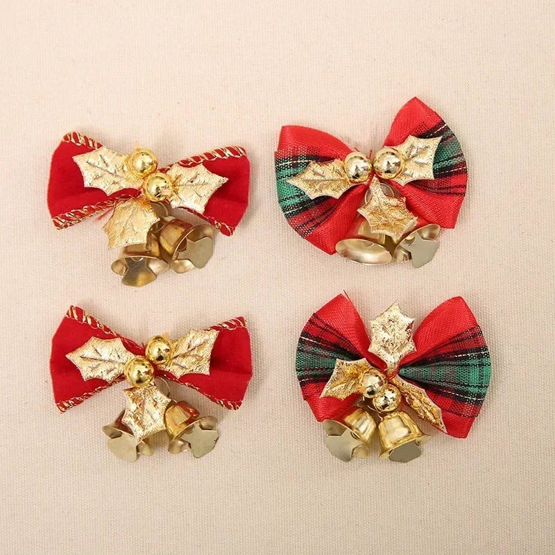 Christmas Bow with Bells Ornament – Tree & Garland Decor Christmas Bow Ornament Babs
