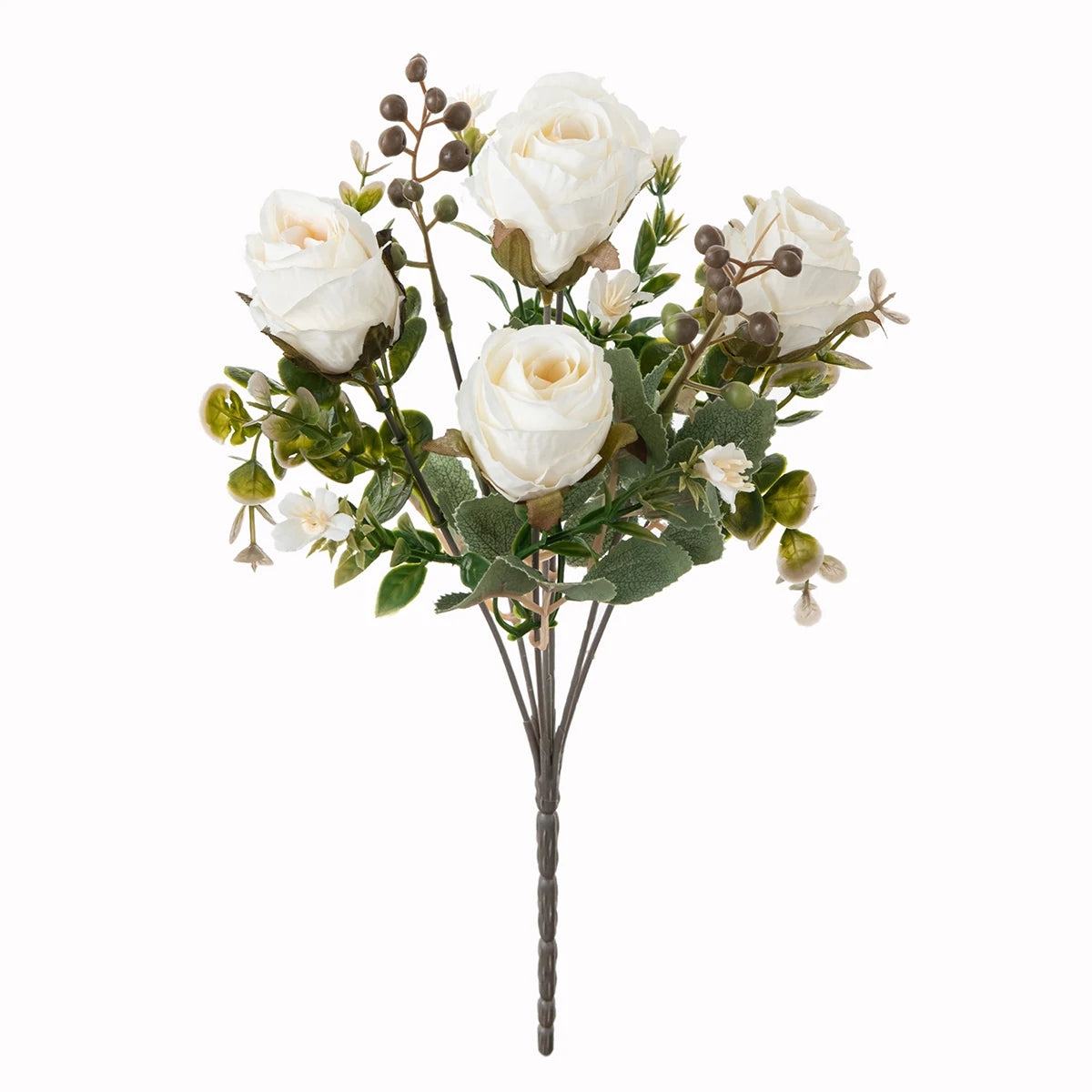 Silk Rose Artificial Flower Bouquet for Wedding & Home Décor Artificial Flower Bouquet Babs color 1 1 pc