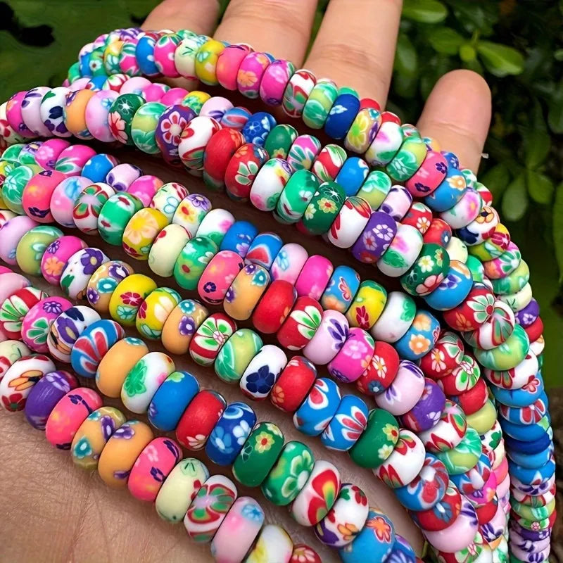 110pcs Colored Polymer Clay Beads for DIY Jewelry Making Polymer Clay Beads Babs