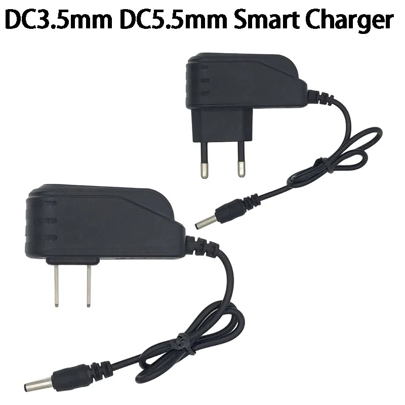 Smart 18650 Lithium Battery Charger – EU/US Plug DC3.5 DC5.5 Lithium Battery Charger Babs DC3.5mm US Plug