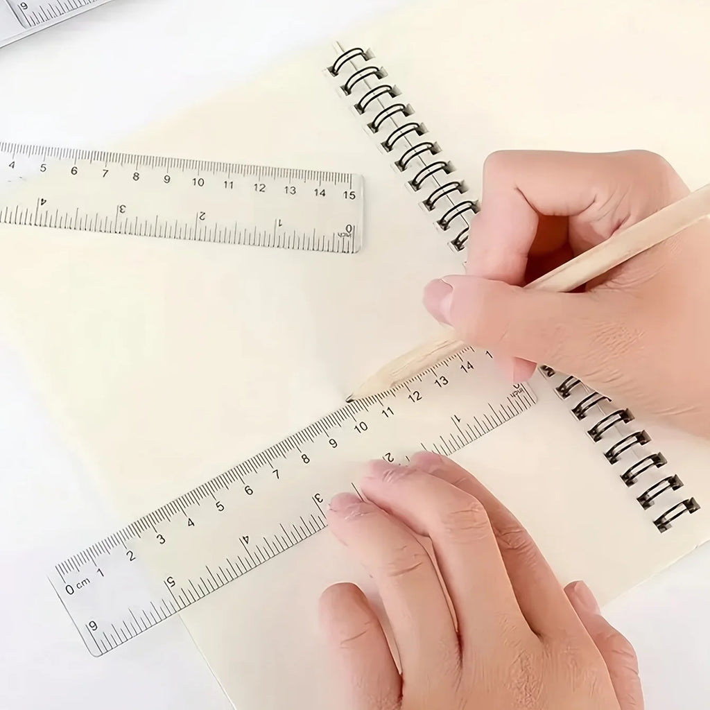 10-Pack Clear Plastic Straight Rulers – School & Office Supply Plastic Straight Ruler Babs
