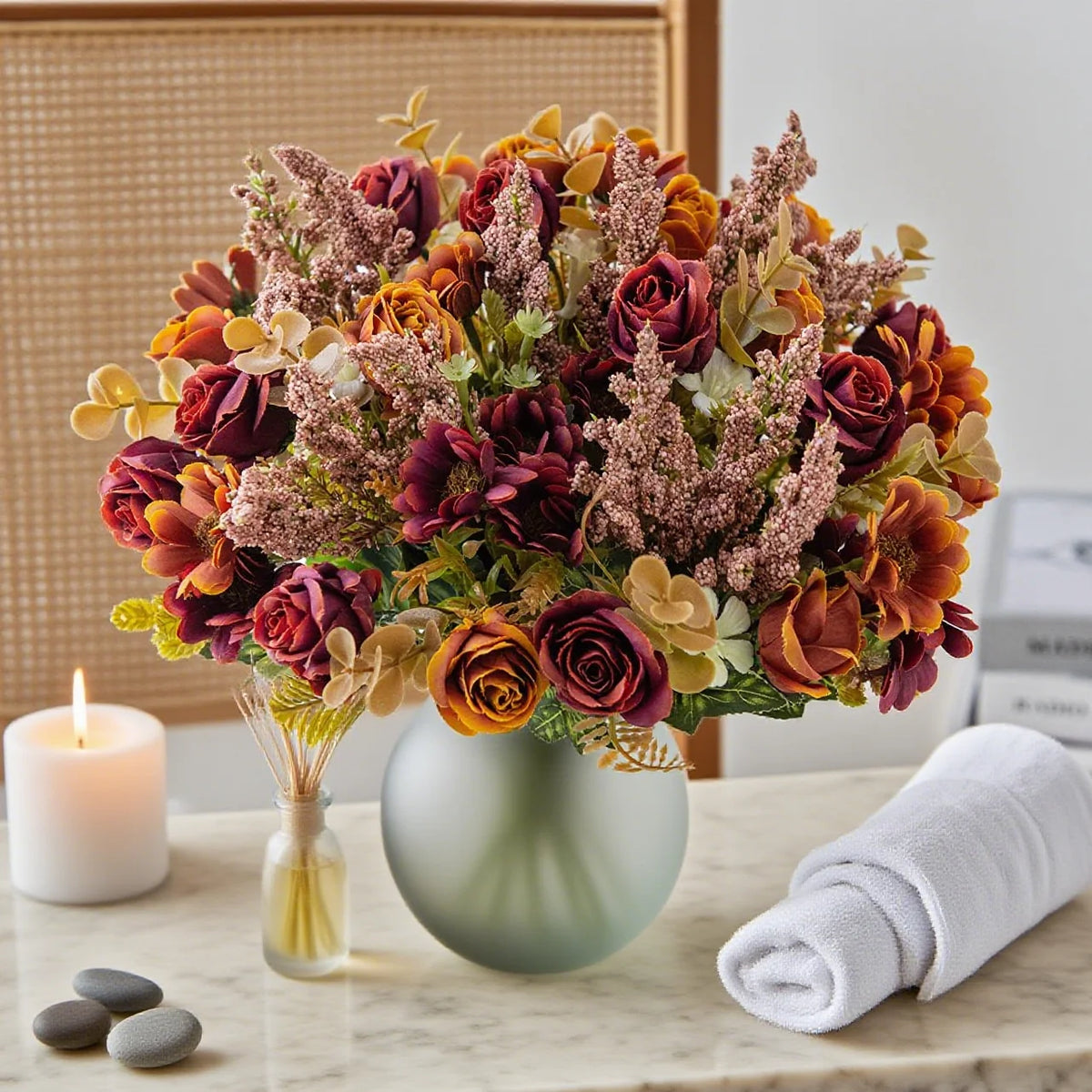 Artificial Silk Rose Stems – Wedding & Home Décor Bouquet Artificial Silk Flowers Babs