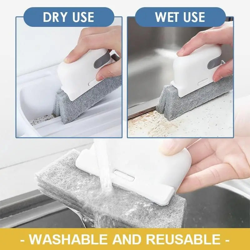 Window Groove Crevice Cleaning Brush – Replaceable Head Crevice Cleaning Brush Babs