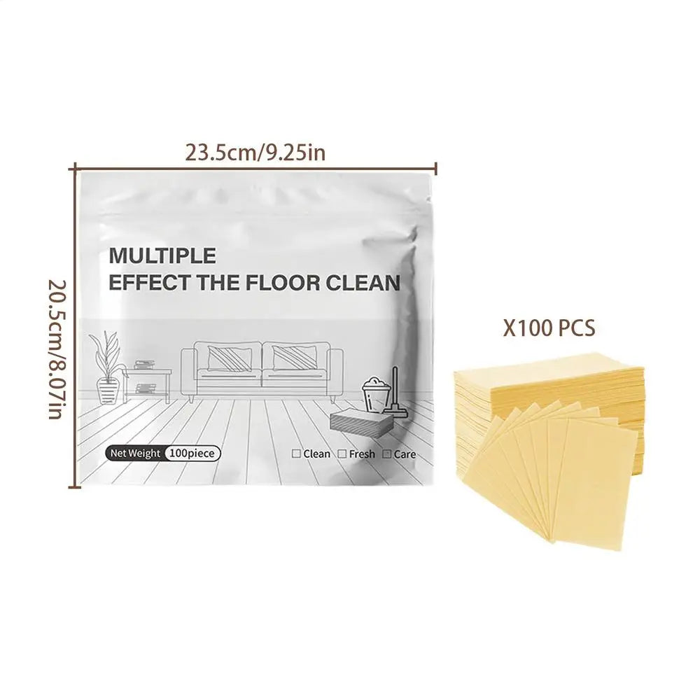 100pcs Floor Cleaning Tablets – Streak-Free Deep Clean Floor Cleaning Tablets Babs Yellow