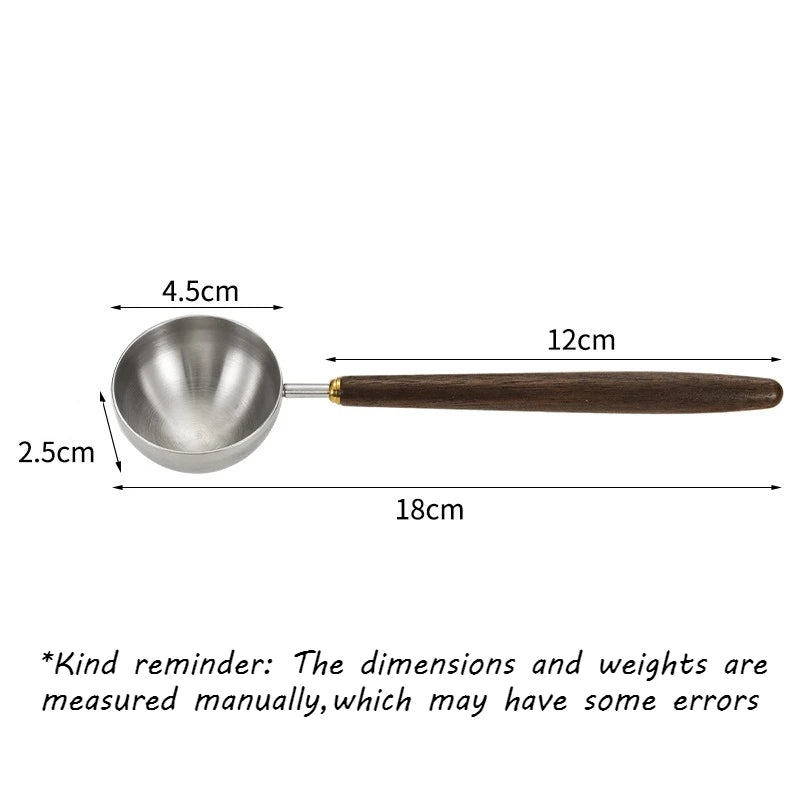 Wooden Handle Stainless Steel Measuring Spoons – Kitchen Scoop Measuring Spoons Babs L 25ML