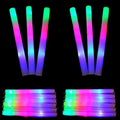 LED Foam Glow Sticks RGB Party Supplies – 10 to 60 Pcs LED Party Glow Sticks Babs 10PCS One Size