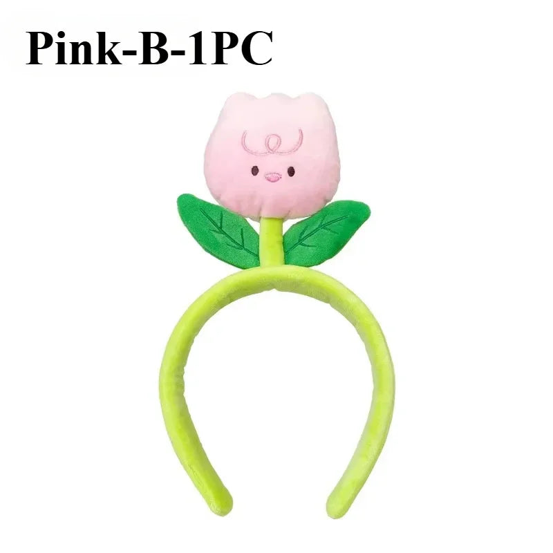 Cute Tulip & Caterpillar Plush Headband | Fun Hair Accessory Plush Headband Babs C-1PCS
