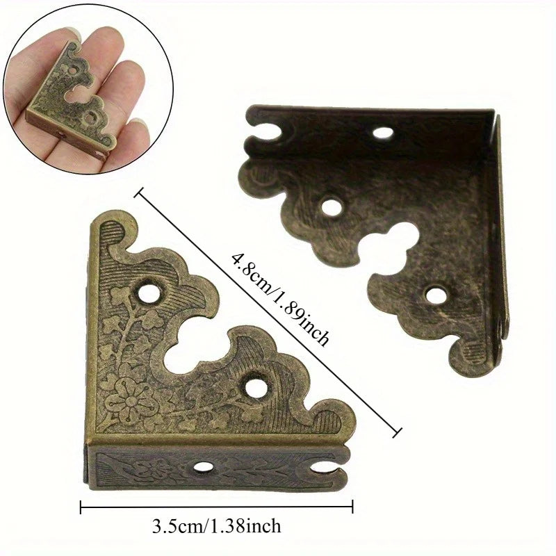 34mm Iron Corner Guards for Wooden & Gift Boxes – 4-Sided Box Corner Protectors Babs