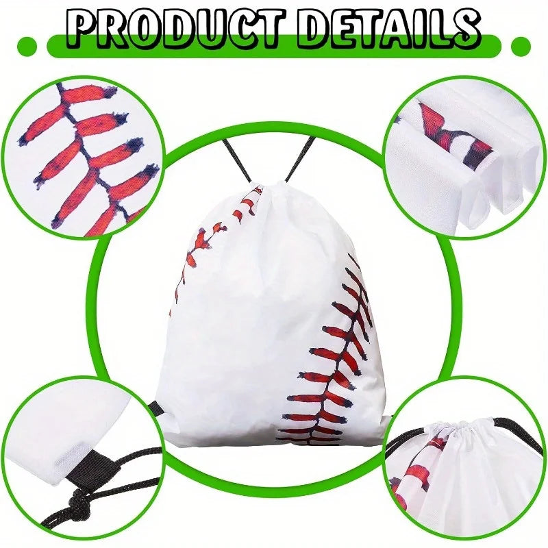 2-Pack Baseball Drawstring Backpacks – Gym & Sports Bags Drawstring Backpack Babs